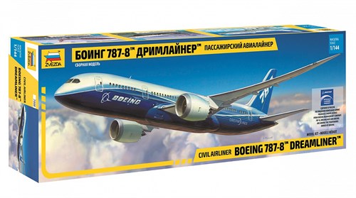 Пасс. авиалайнер Боинг 787-8 Дримлайнер 1:144 Звезда 7008 Z7008