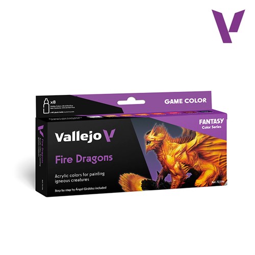 Набор красок Game Color - Fire Dragons 2024 Vallejo 72196 V-72196