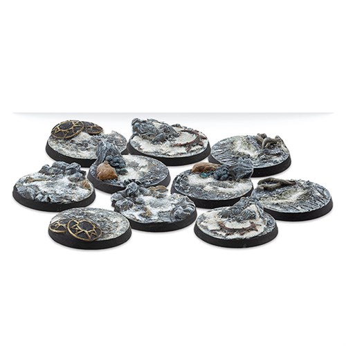 Рельефные подставки для миниатюр Corvus Belli Warcrow Northern Tribes Alpha Series Scenery Bases, 30 мм, WW20003-0004 WW20003-0004