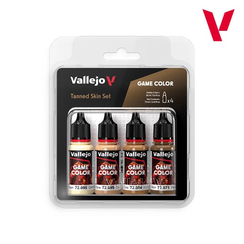 Набор красок Game Color - Tanned Skin Set Vallejo 72380 V-72380