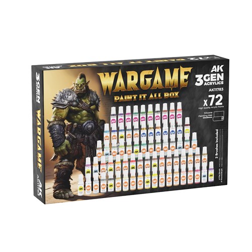 Wargame Paint It All Box 72 Colors 3gen AK11783 - фото 198062