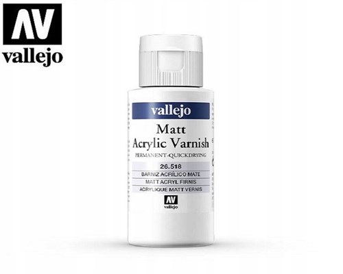Лак матовый акриловый 26518 Auxiliary - Permanent Mat Varnish 60 ml Vallejo 26518 V-26518