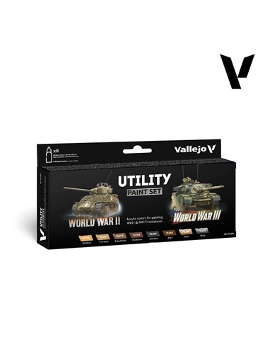 Набор красок Utility Paint Set WWII & WWIII Vallejo 70201 V-70201