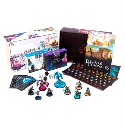 Стартовый набор настольной игры Eldfall Chronicles Coalition of Thenion vs Sand Kingdoms, для двух игроков, ELDST02 ELDST02