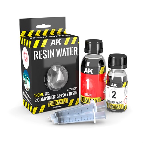 Двухкомпонентная смола для имитации воды AK Resin Water 180ml AK8044 AK8044