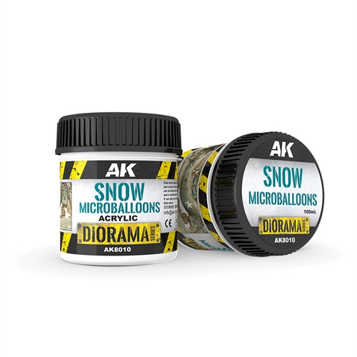 Микрошарики для имитации снега для диорам AK Interactive Snow Microballoons, снег, 100 мл, AK8010 AK8010
