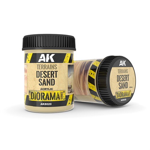 Текстурная паста для диорам AK Interactive Terrains Desert Sand, пустынный песок, 250 мл, AK8020 AK8020