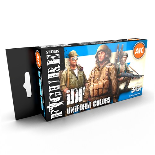Набор акриловых красок AK Interactive 3GEN IDF Uniform Colors, для формы армии Израиля, 6 цветов, AK11631 AK11631