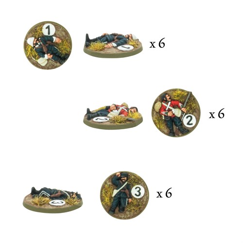 Black Powder Epic Battles: Zulu! - British Army Casualty Markers 312414602