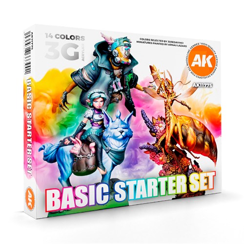 Набор акриловых красок для моделей и миниатюр AK Interactive 3GEN Basic Starter Set, 14 цветов, AK11775 AK11775