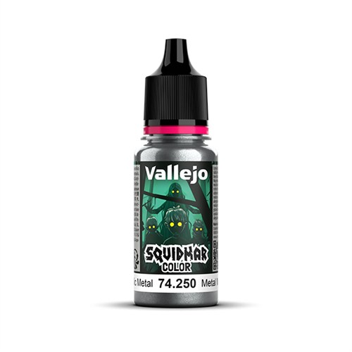 Краска металлик для миниатюр Vallejo Squidmar Color Metallic Metal, 18 мл (74.250) V-74250