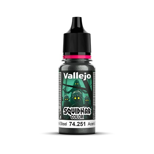 Краска металлик для миниатюр Vallejo Squidmar Color Dark Steel, 18 мл (74.251) V-74251