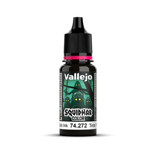 Акриловые чернила для миниатюр Vallejo Squidmar Color Pitch Black Ink, 18 мл (74.272) V-74272