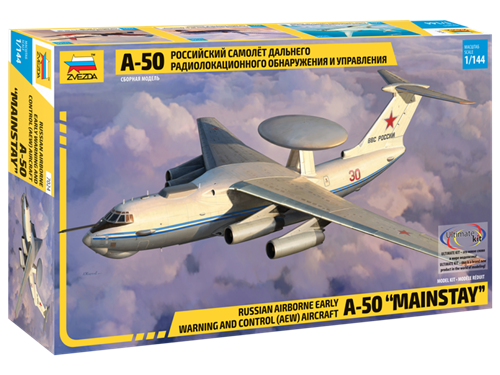 Российский самолет дальнего радиолокационного обнаружения и управления А-50 1:144 Звезда 7024 Z7024