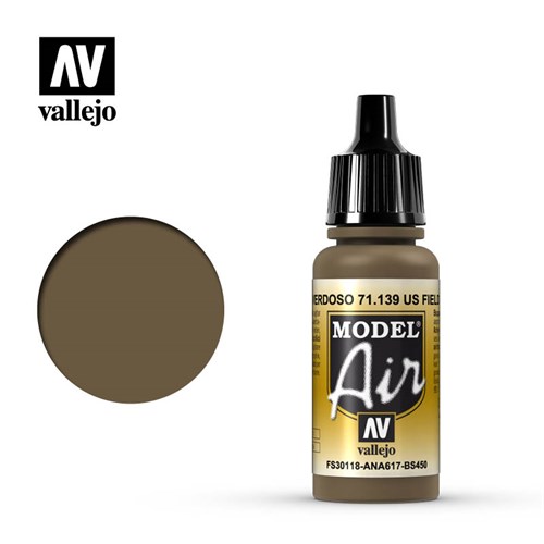 Краска для аэрографа 71139 Model Air - US Field Drab Vallejo 71139 V-71139 - фото 92379