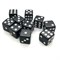 Кубики д6 16мм 10шт. Черные с острыми углами KD6-54 - фото 130616