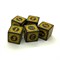 Кубики д6 16мм 5шт. Игровые Желтые KD6-20 - фото 130661
