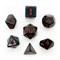 Кубики ДнД (7 шт) / Дайсы для DnD / Dungeons & Dragons /  RPG / Черный с красным DND-36 - фото 140388