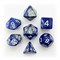 Кубики ДнД (7 шт) / Дайсы для DnD / Dungeons & Dragons /  RPG / Сине-серый DND-29 - фото 140404