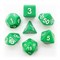 Кубики ДнД (7 шт) / Дайсы для DnD / Dungeons & Dragons /  RPG / Зеленый с белым DND-51 - фото 140409