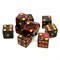 Набор кубиков 10 шт. D6 перламутровые "Адское Пламя" 16мм с ровными углами KD6-56 - фото 140615
