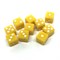 Кубики д6 12мм 10шт. Желтые KD6-109 - фото 150048
