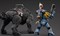 Фигура подвижная JoyToy Space Wolves Thunderwolf Cavalry Frode Warhammer 40000 6973130373099
