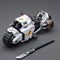 Фигура подвижная JoyToy White Scars Raider-pattern Combat Bike Warhammer 40000 6973130374836