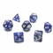 Кубики ДнД (7 шт) / Дайсы для DnD / Dungeons & Dragons / RPG / Сине-Серебряные DND-379 - фото 180982