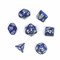 Кубики ДнД (7 шт) / Дайсы для DnD / Dungeons & Dragons / RPG / Сине-Серебряные DND-379 - фото 180984
