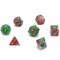 Кубики ДнД (7 шт) / Дайсы для DnD / Dungeons & Dragons / RPG / Зелено-Розовые DND-433 - фото 181141