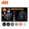 Paints set - PANZER CREW BLACK UNIFORMS SET 3G AK11622 - фото 198030