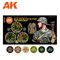 Paints set - WAFFEN SPRING-SUMMER CAMOUFLAGE 3G AK11626 - фото 198042