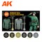 Набор акриловых красок AK Interactive 3GEN German Field Grey Uniforms, для немецкой формы фельдграу, 6 цветов, AK11627 AK11627