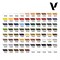 Набор красок Combination Case 80 цветов base, shadow & light tones Vallejo 70254 V-70254 - фото 198623