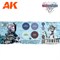 Набор акриловых красок AK Interactive 3GEN Wargame Frozen Flesh, для эффекта замерзшей плоти, 4 цветов, AK1066 AK1066