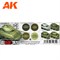 Набор красок AK 11643 AFV Paint set - MODULATION US OLIVE DRAB 3G AK 11643 AK11643 - фото 205633