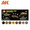 Набор красок AK11668 AFV Paint set - US.ARMY & USMC CAMOUFLAGE COLORS 3G AK11668 AK11668 - фото 205640