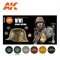 Набор акриловых красок AK Interactive 3GEN WWI German Uniform, для немецкой формы Первой мировой войны, 6 цветов, AK11629 AK11629