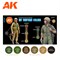Набор акриловых красок AK Interactive 3GEN IDF Uniform Colors, для формы армии Израиля, 6 цветов, AK11631 AK11631