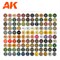 Набор акриловых красок в кейсе AK Interactive 3GEN, для фигур и миниатюр, 120 цветов, AK11704 AK11704
